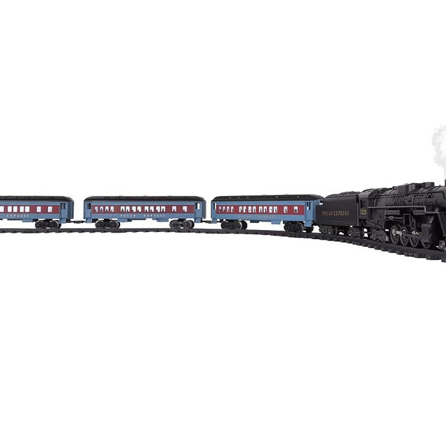 Lionel The Polar Express Battery O Gauge Toy Train Set with Remote, Locomotive, Train Cars, & Track with Authentic Train Sounds, Lights, & Water Vapor Smoke Effects for Kids 4+