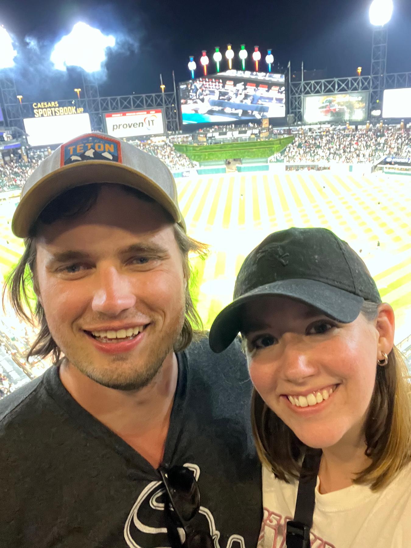 One of many White Sox games together…they won