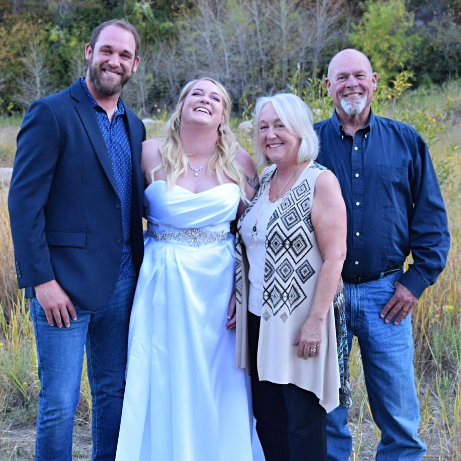 Cydney with her parents and Twin brother Connor