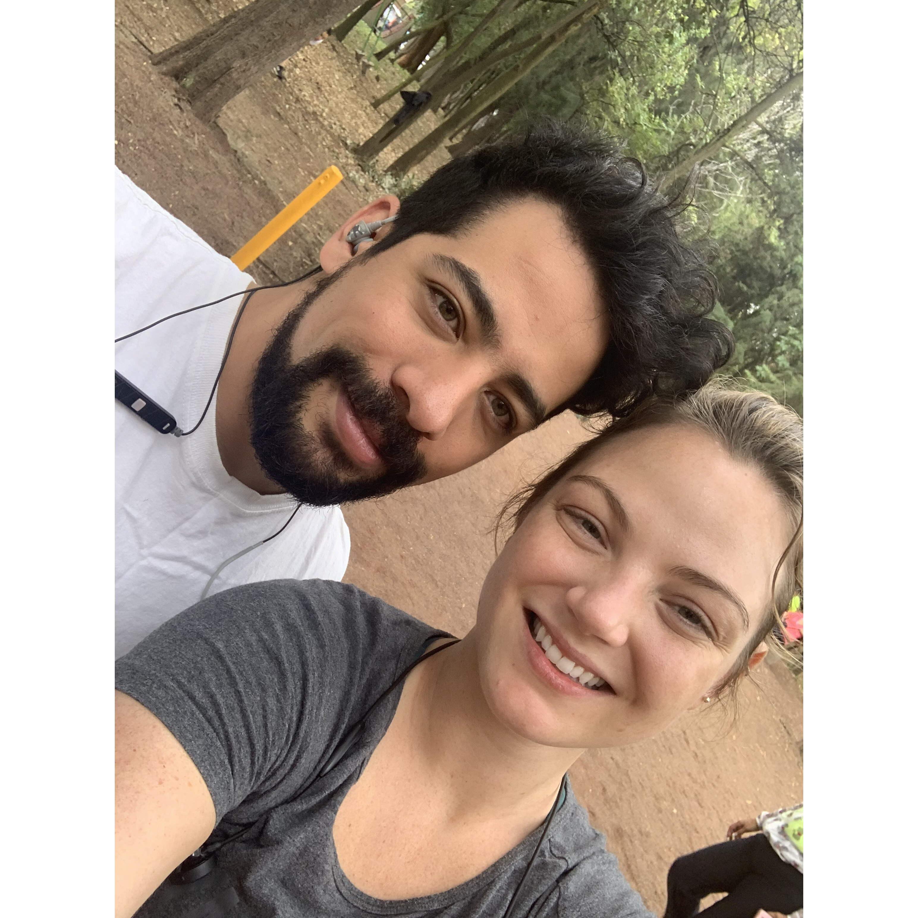 Training for the Mexico City, half marathon. July 2019.