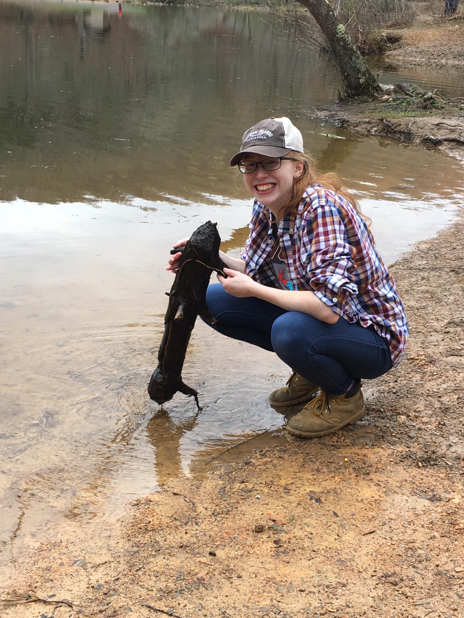 First fishing adventure as a couple and she catches a log….
