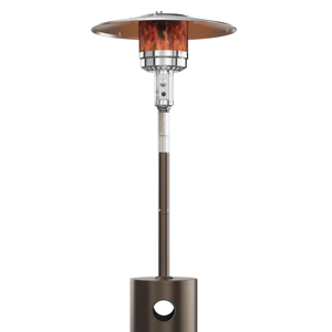 EAST OAK 55,000 BTU Propane Patio Heater with Round Table & Stainless Steel Burner, Outdoor Heater with Wheels, Ideal For Large Patios, Gardens, Outdoor Events, and Commercial Use, Bronze