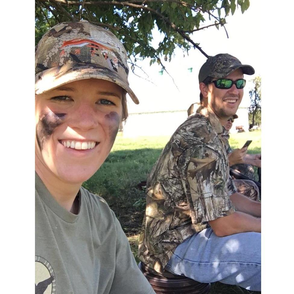 Steph's first hunting trip, started to really become a Texan!