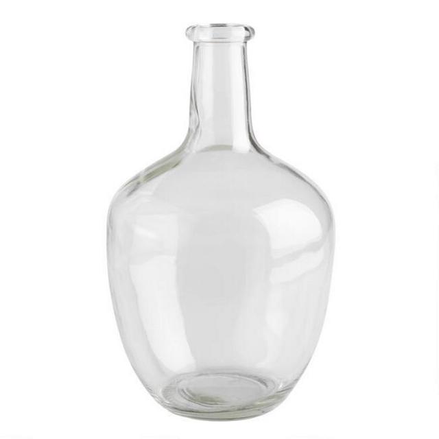 Long Neck Clear Glass Vase