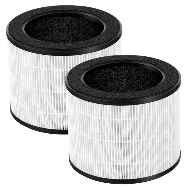 2 Pack Airmega 100 Filter Replacement Compatible with Coway Airmega 100 Air Purifier, 3-IN-1 H13 True Hepa Filter, Deodorization Filter with Activated Carbon