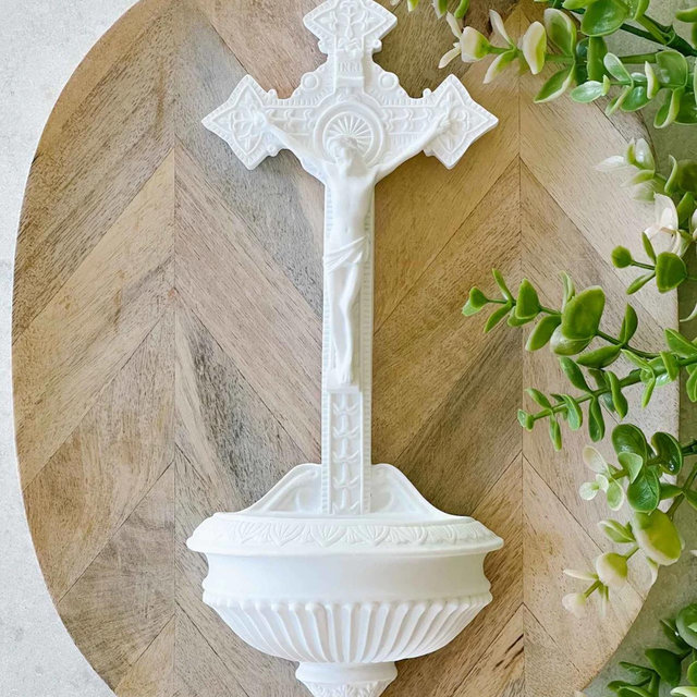 Crucifix Holy Water Font
