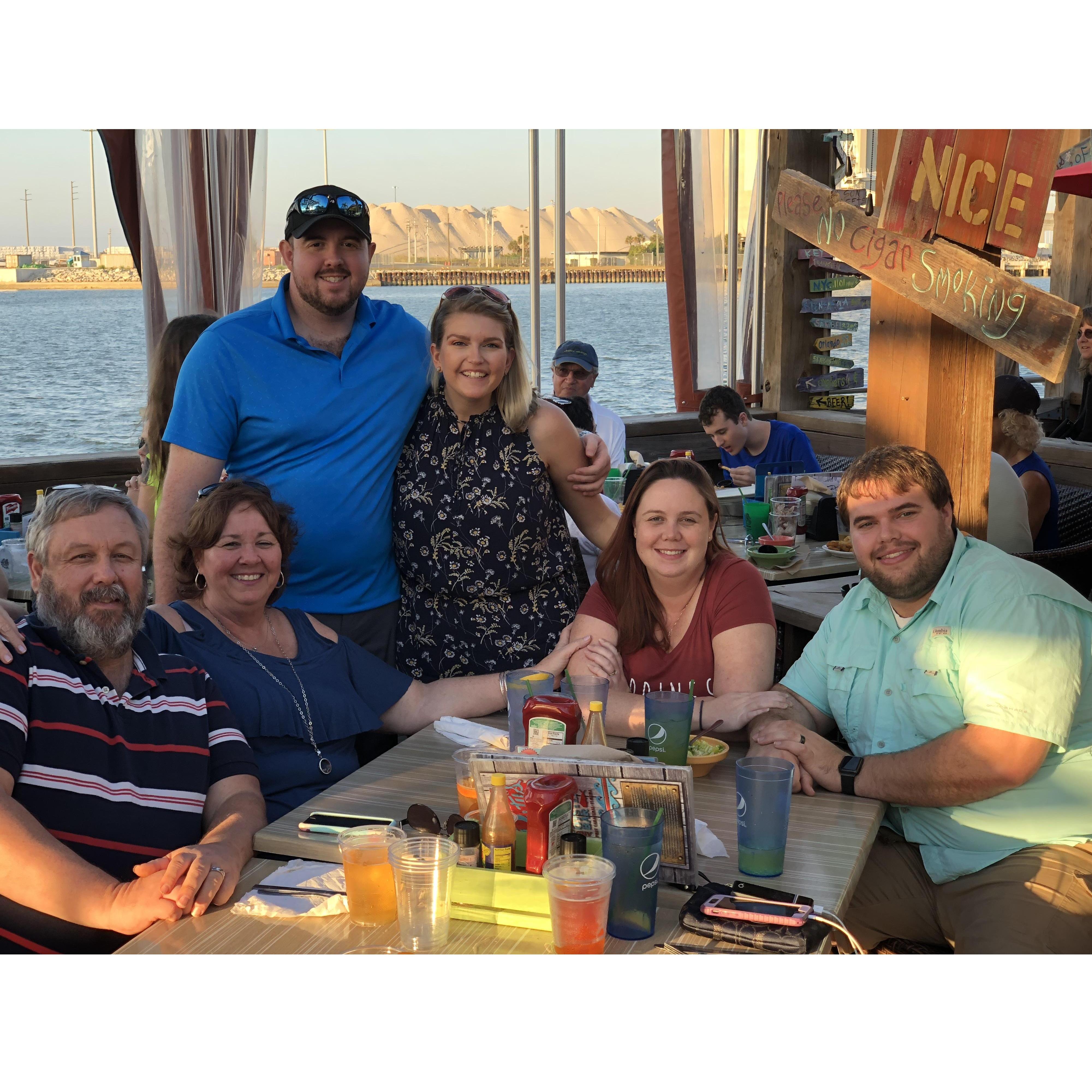 With Ryan's family out for Martin's birthday!