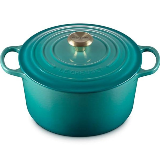Le Creuset Enameled Cast Iron Signature Deep Round Oven, 6.5 qt., Riviera