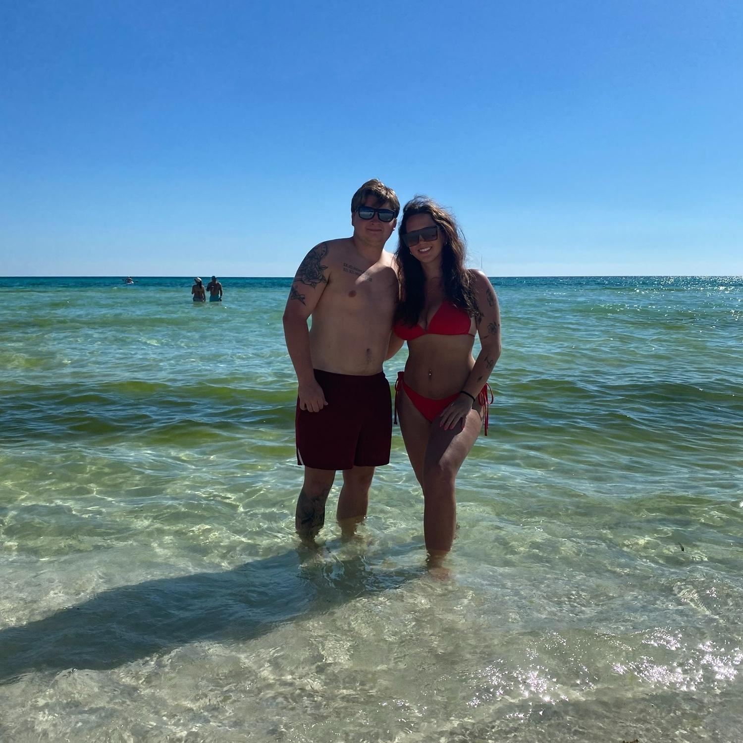 Our last beach trip together before we became engaged