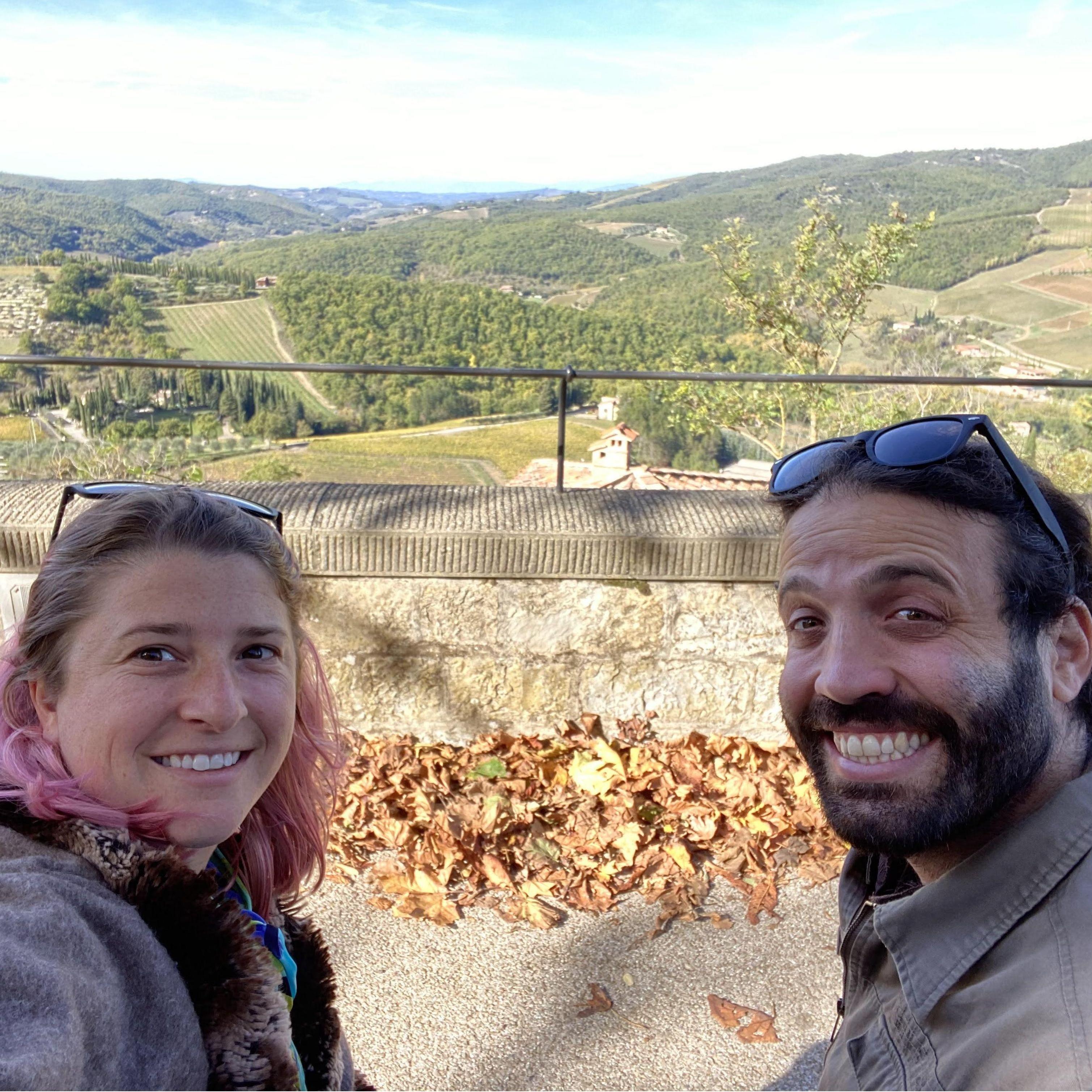Overlooking the hills of Chianti