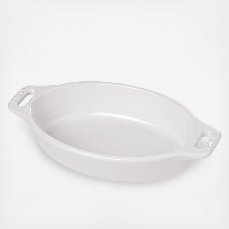 Staub Ceramic 9 Oval Baking Dish - White