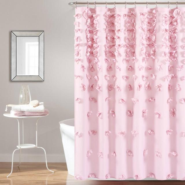 72"x72" Riley Shower Curtain Lilac - Lush Décor