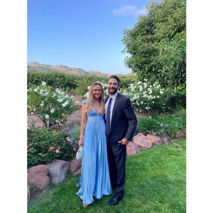 Austin and Chloe at Andrew and Caitlyn's  wedding. September 15th, 2023
