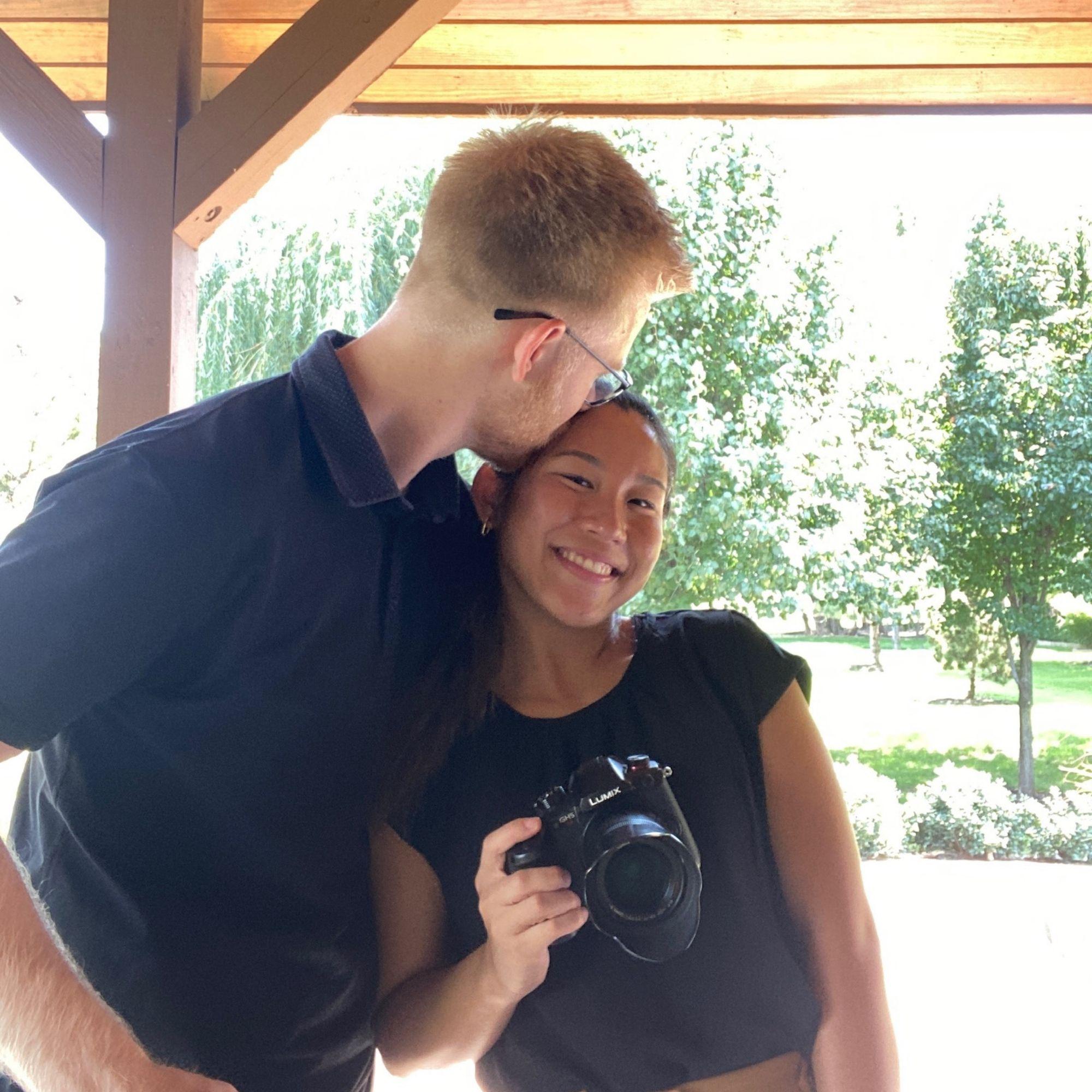 We both have backgrounds in film/video so some our dates have been shooting weddings together