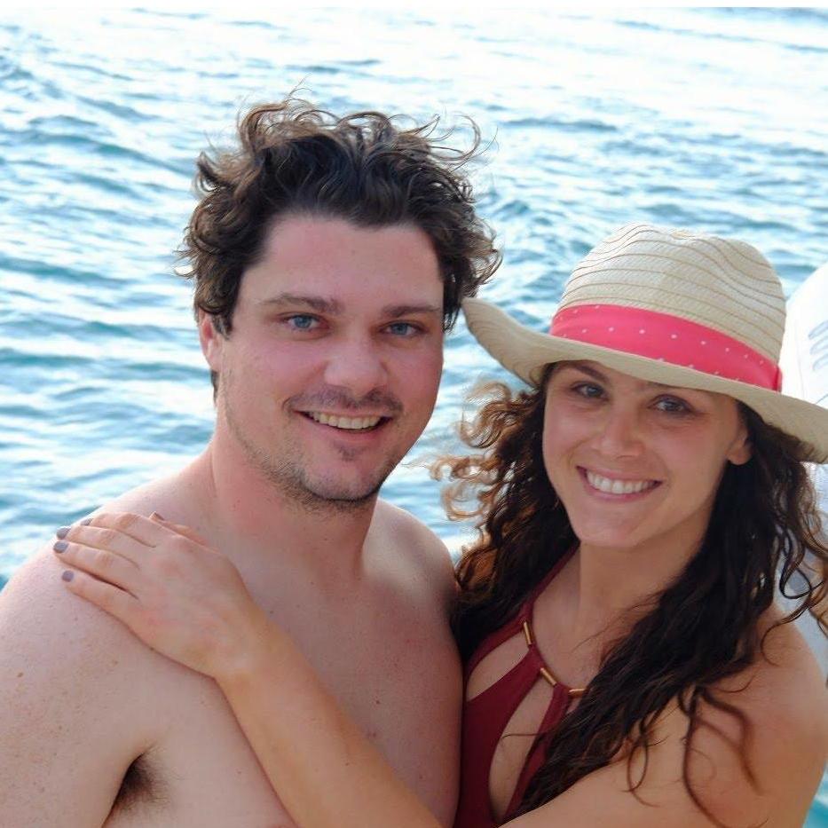 Our friend Allison snapped this photo of us on our 2 week sailing trip in the Caribbean. Mark captained our boat like a pro. It was so fun to sail with our mateys - Stef's Mom, Brother and Allison!