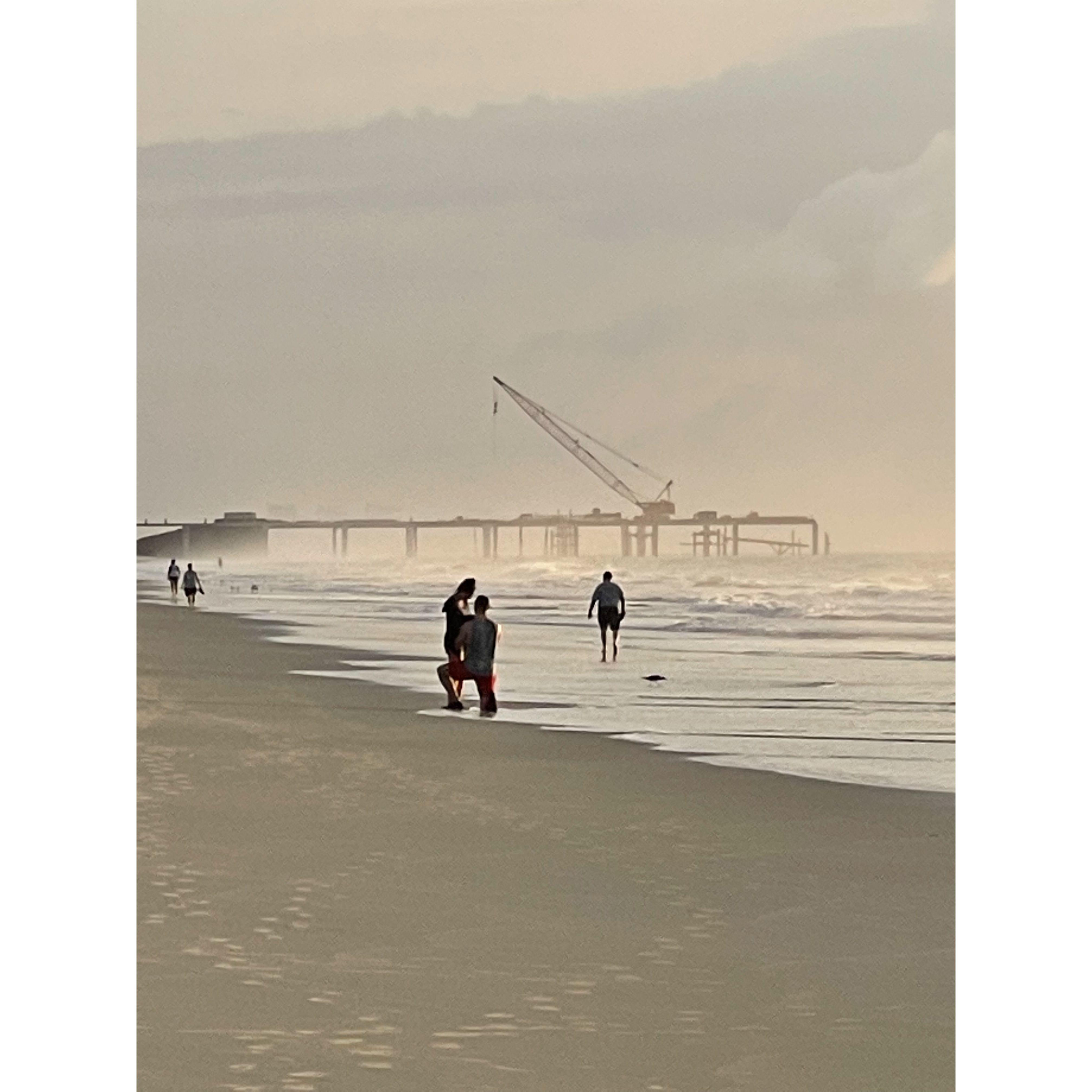 Our second beach trip together. Marc proposing! The picture doesn't do the moment justice. Summer 2022