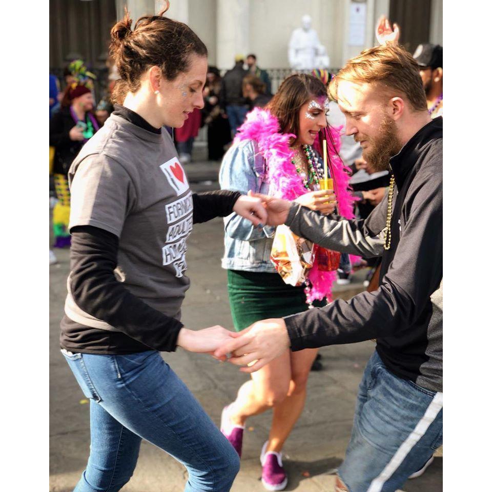 Salsa dancing in Jackson Square!