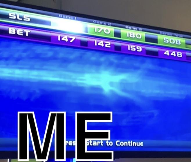 Finally beat him in bowling tournament 😂