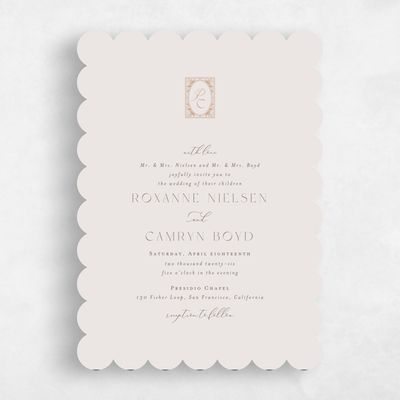 Tuscany, Orange Wedding Invitation - Poplar Portrait