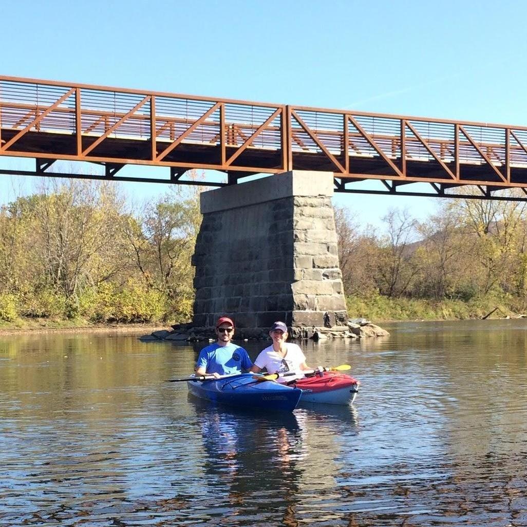 River kayaking with our family & friends in Vermont