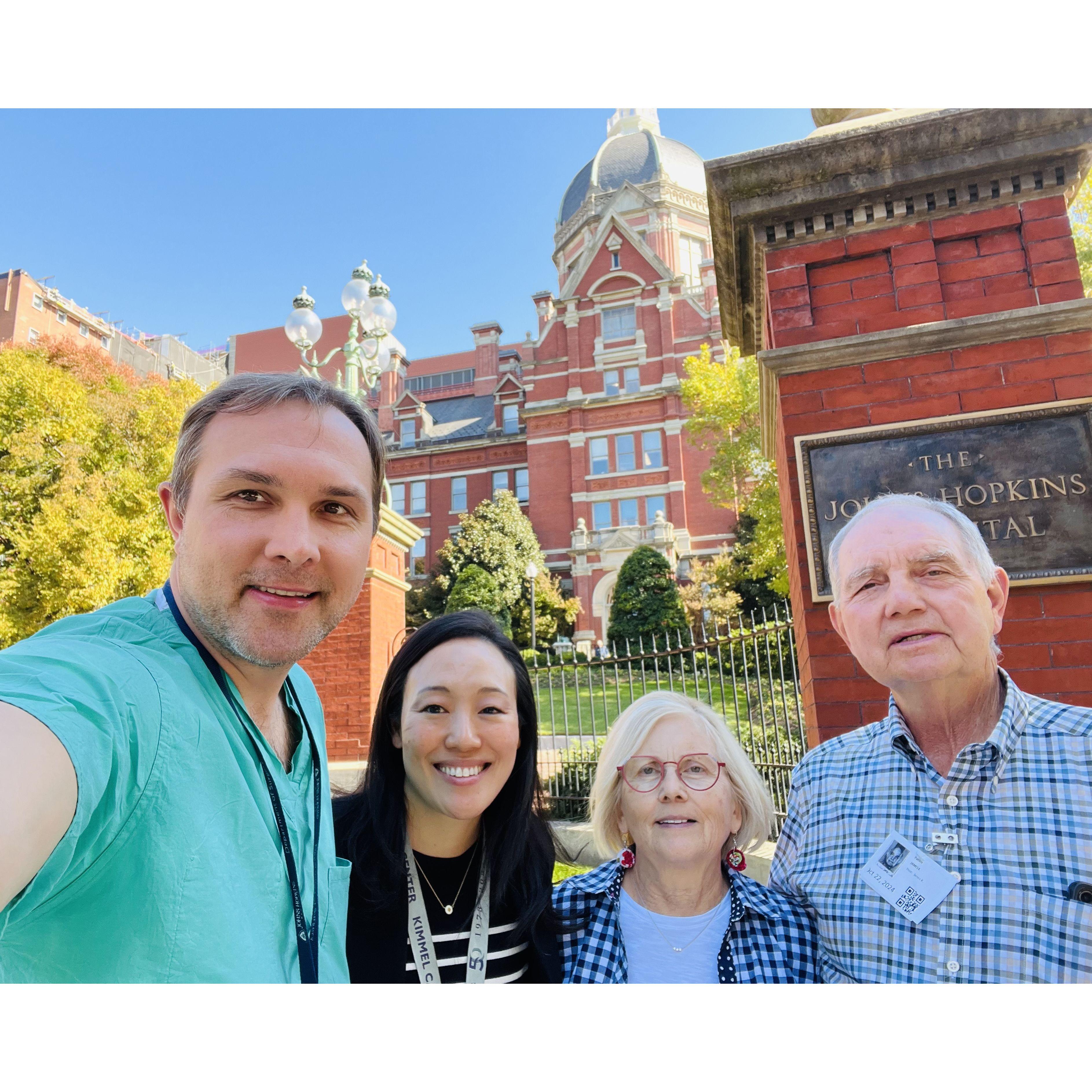 Hanging with Jim and Doris at Hopkins