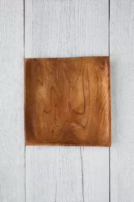Square Teak Root Salad Plate