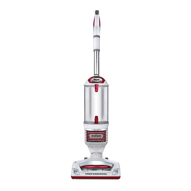 Shark NV501 Rotator Professional Lift-Away Upright Vacuum with HEPA Filter, Swivel Steering, LED Headlights, Wide Upholstery Tool, Dusting Brush Crevice Tool, White/Red