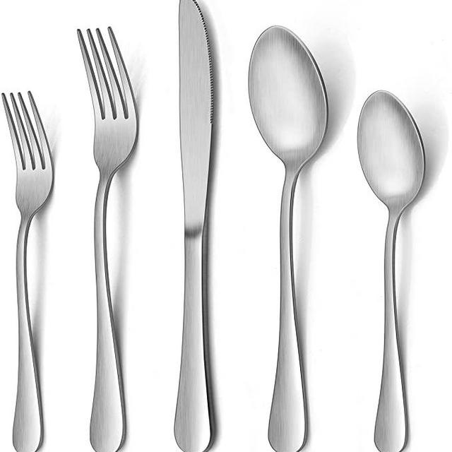 20-piece Wood Sliver Silverware Set With Small Waist Handle, Stainless  Steel Flatware Sets For 4, Cutlery Utensil Tablew