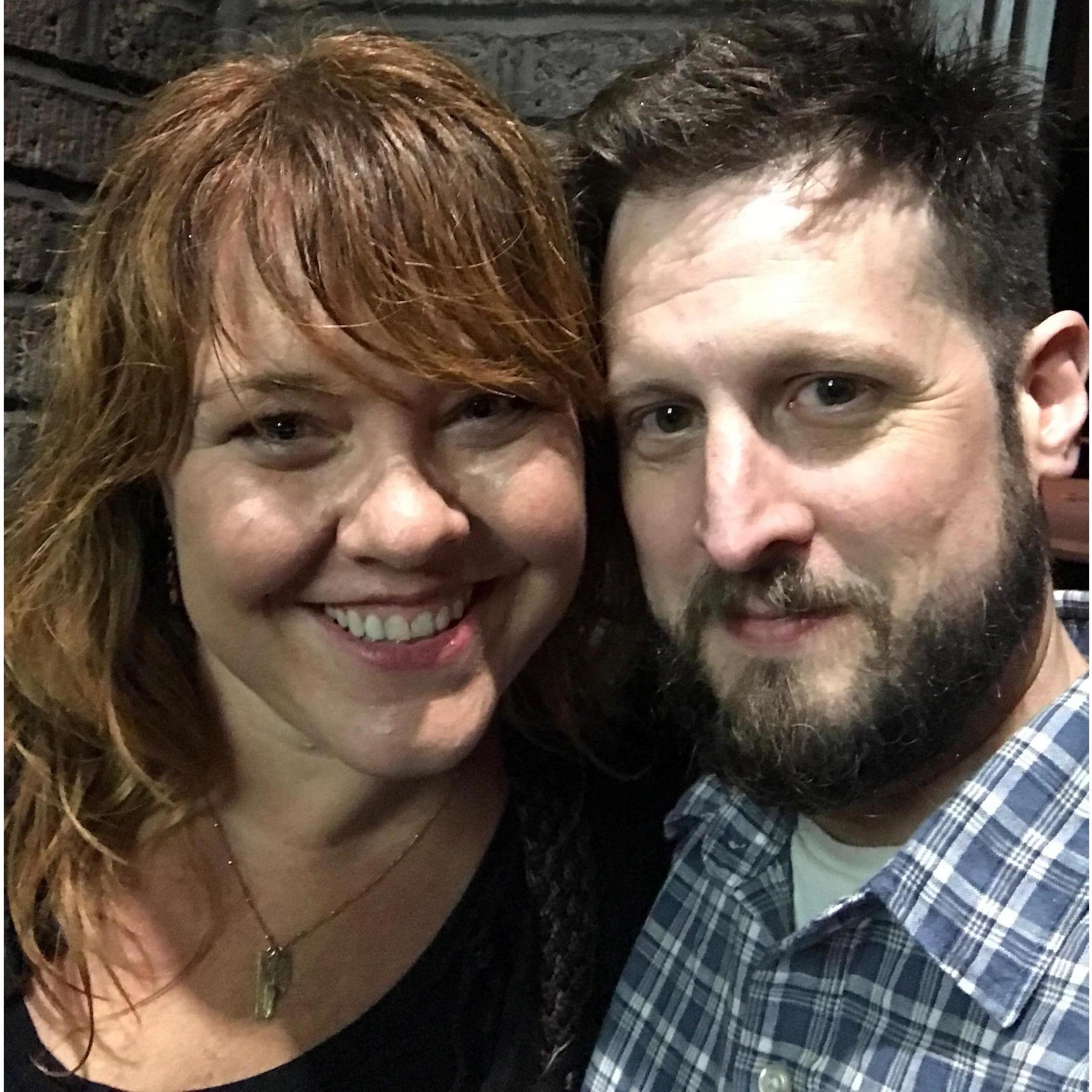 First date on the patio at Sasha's On Shaw, rainbursts and all.