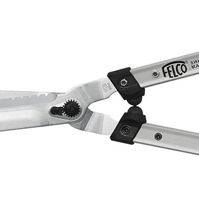 FELCO F250-57 Swiss Made Hedge Shears for Gardening – 22" Lightweight Precision Clippers for Shrub Trimming | Hedge Scissors | Trimmer Tool with Chromed Carbon Blades | I-Beam Handles