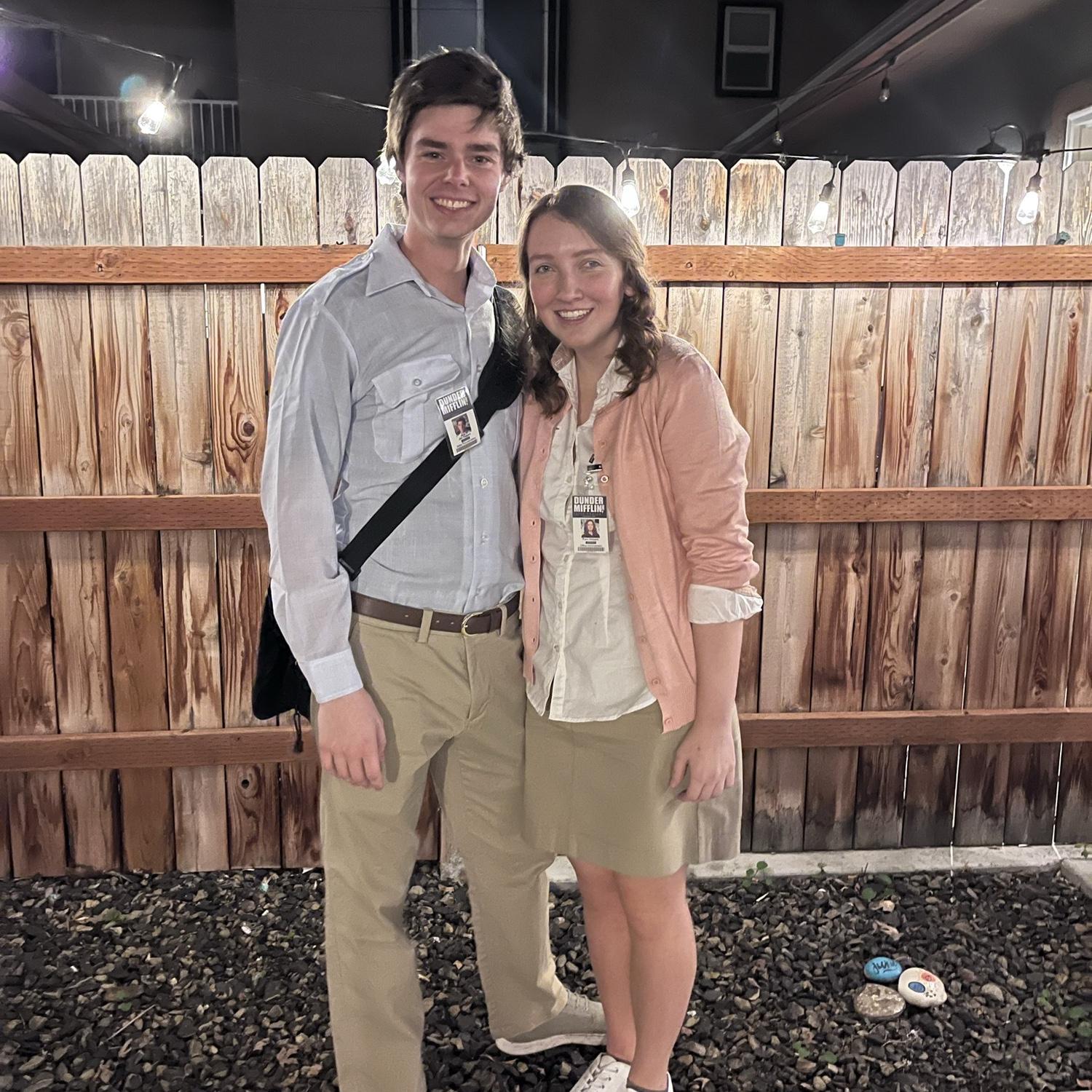 Our first Halloween together, as Jim and Pam from The Office.