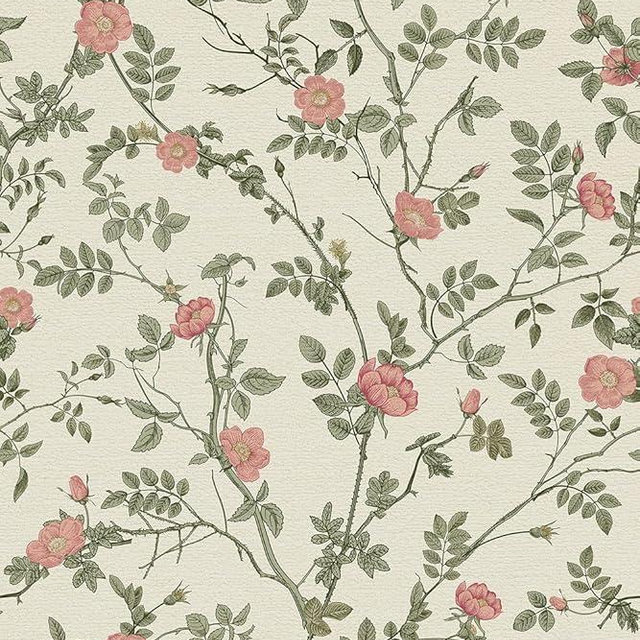 French Country Floral Contact Paper Peel and Stick Vintage Pink Floral Wallpaper for Girls Bedroom Kitchen Bathroom Walls Cabinets Shelves Dresser Drawer Liner Furniture Decal 17.7X117 Inches