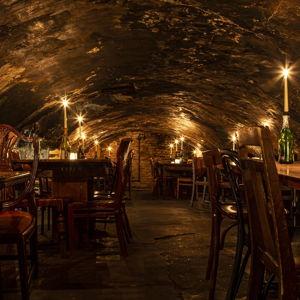 A bottle of wine at Gordan's, the oldest wine bar in London!