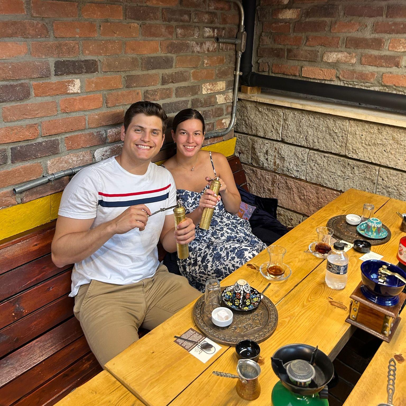 Learning to make Turkish coffee in Istanbul!