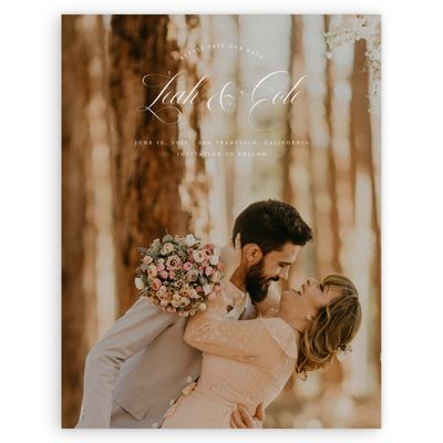 Beige Wedding Digital Save the Date - Lennon Photo