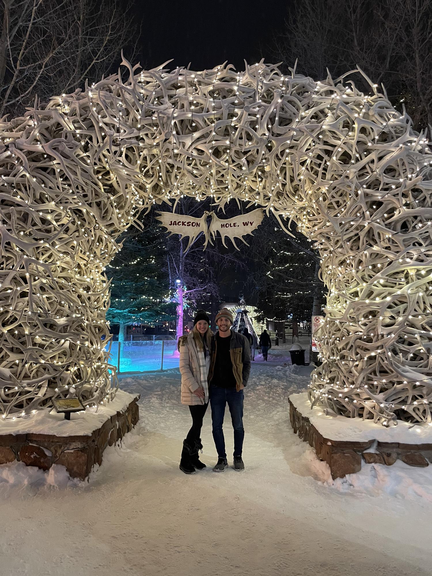 Jackson Hole, Wyoming. One of our stops on our engagement ski trip.