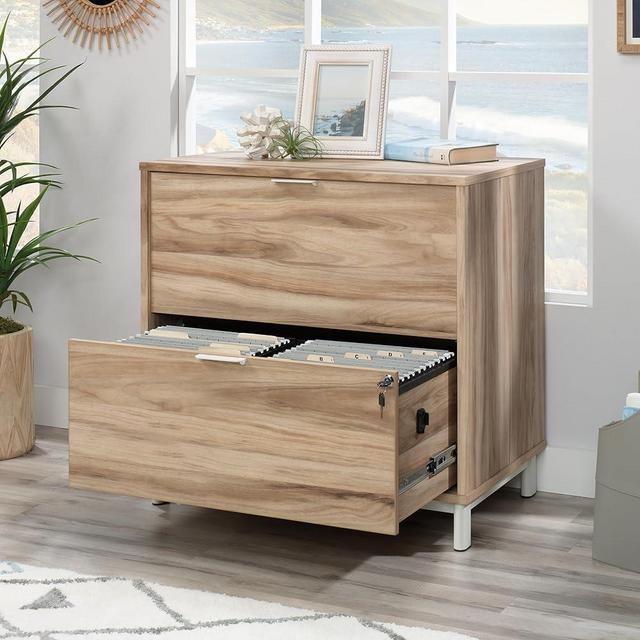 Ktfhvgy 2 Drawer File Cabinet with Lock, Home Office Filing Organizer, for Letter Legal A4 Size Labeled Folders File Folder Storage, Wood Lateral Filing Cabinet (Lateral File Cabinet-02)