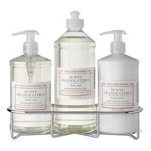 Williams Sonoma Sunny Orange Citrus  Hand Soaps & Lotion, Classic 4-Piece Set
