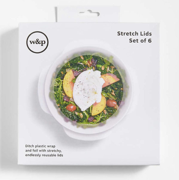 W&P Round Reusable Stretch Lids, Set of 6
