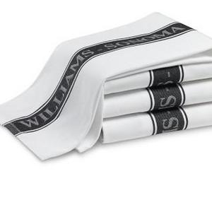 Williams Sonoma Logo Towels, Set of 4, Jet Black