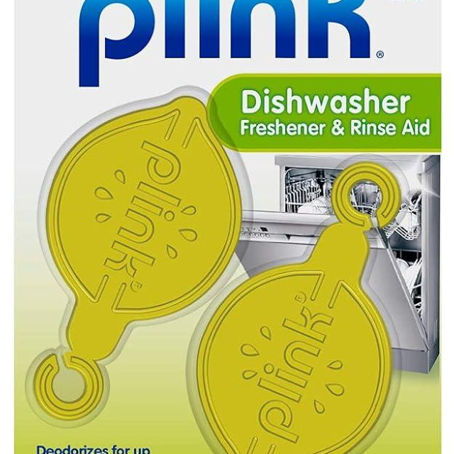 Plink PRA12T Dishwasher Freshener & Rinse Aid, 2 Fresheners, Yellow