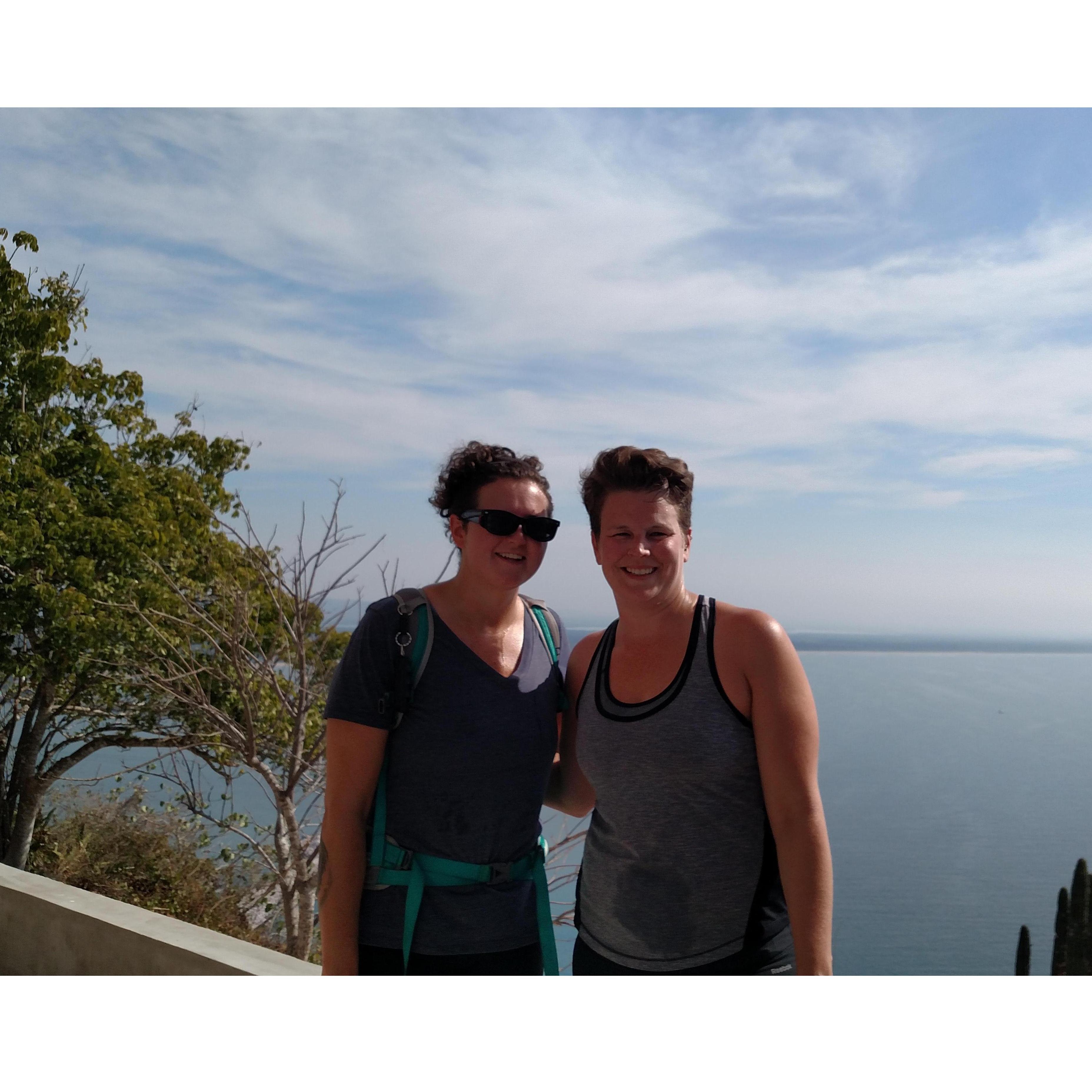 Atop a hill in Mexico, during the cruise.