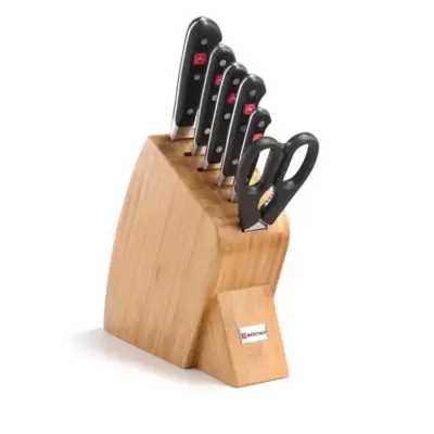 Wusthof® Classic 7-Piece Mobile Bamboo Knife Block Set