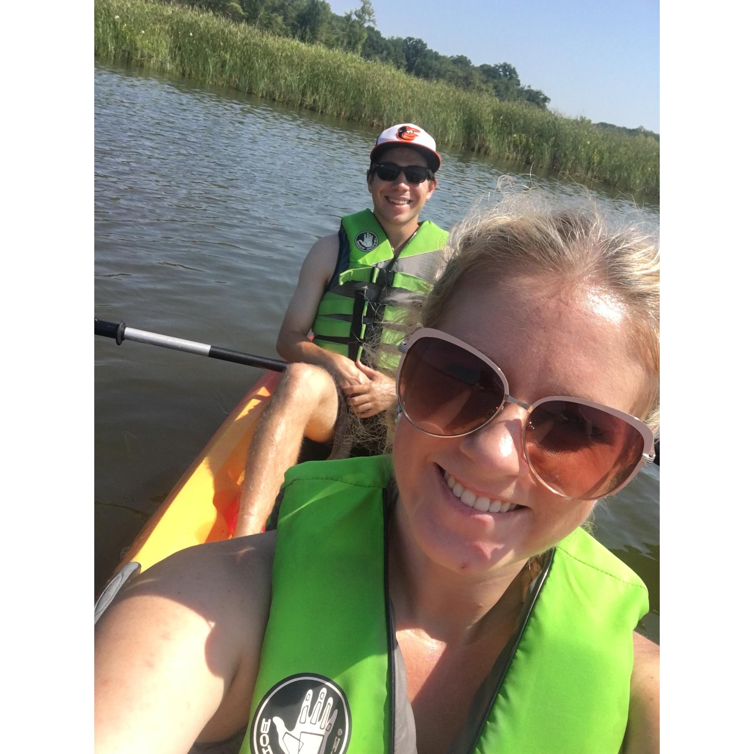 enjoying one of our favorite past times together - kayaking!