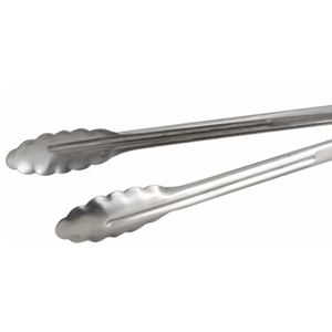 Winco Coiled Spring Extra Heavyweight Stainless Steel Utility Tong, 16-Inch
