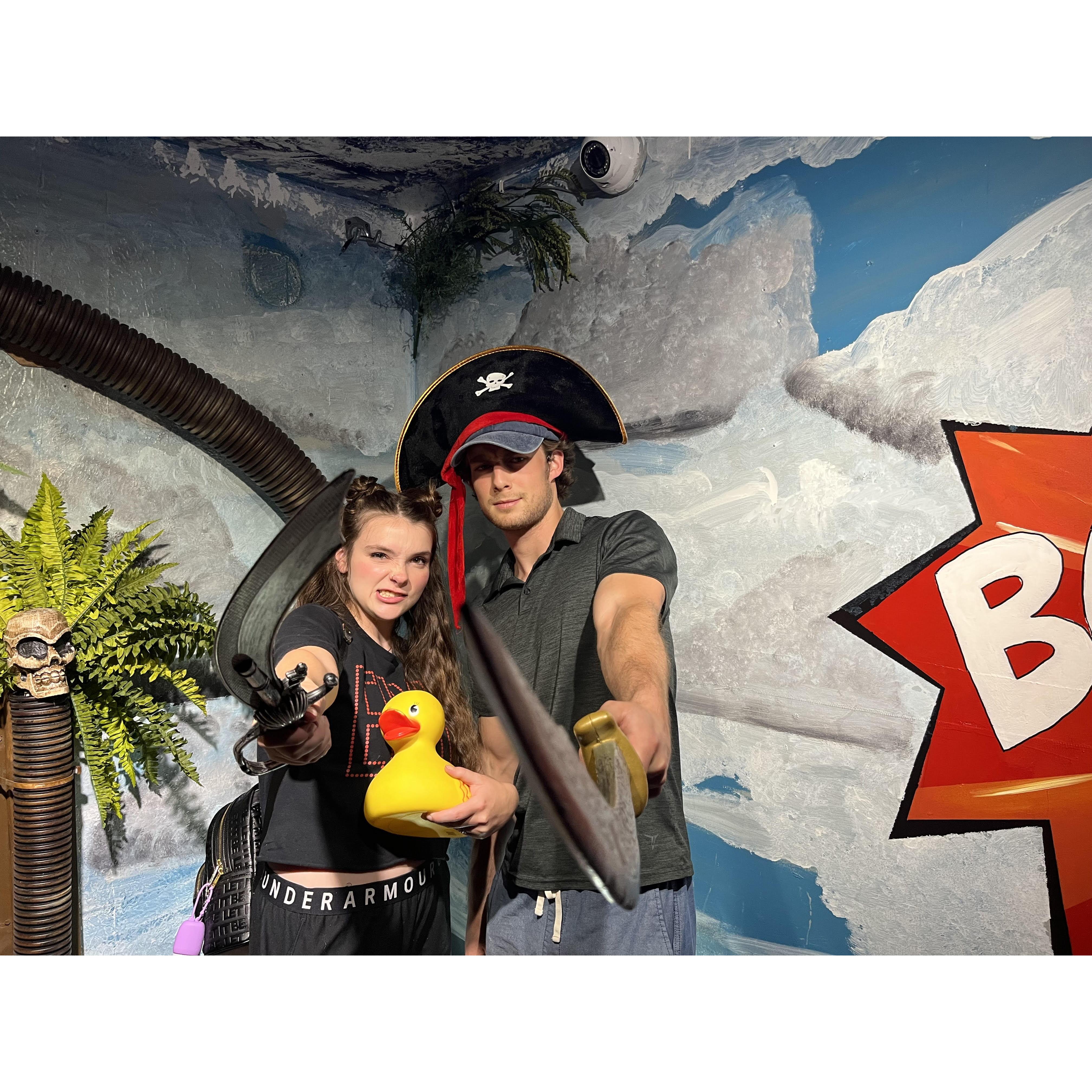 ARRRGGGG Matey, we really stunk at this escape room.