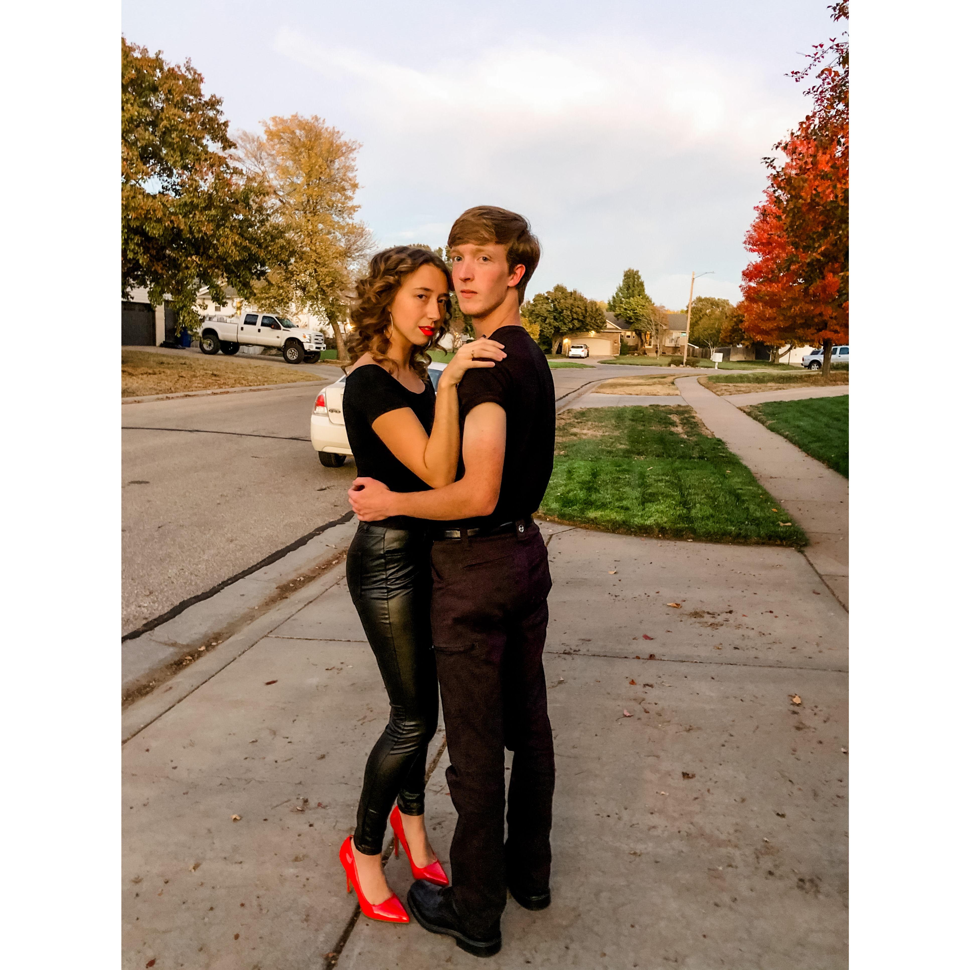 We dressed up as Sandy and Danny from Grease for Halloween!!
