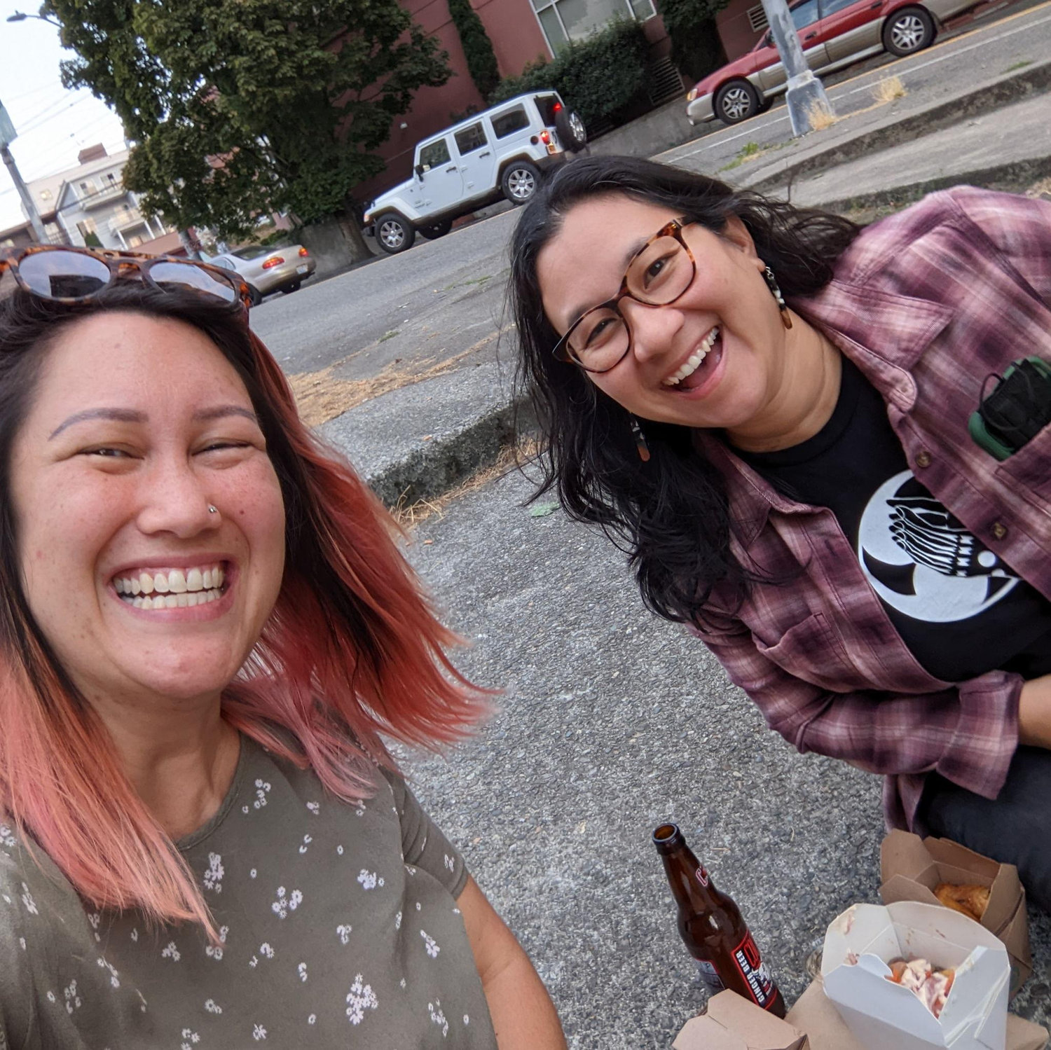 This picture is before either of us were willing to admit (even to ourselves) the crushes we had building up for one another. Back when we were just "concert buddies".
