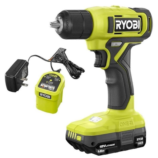 ONE+ 18V Cordless 3/8 in. Drill/Driver Kit with 1.5 Ah Battery, Charger, and Drill and Drive Kit (95-Piece)