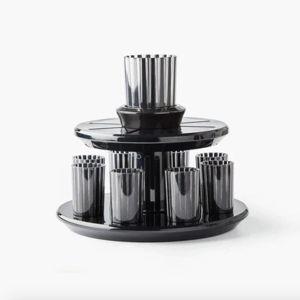 Acrylic Kiddush Wine Fountain Set - (Black)